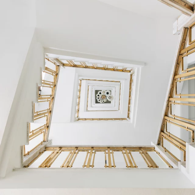 high-angle-view-modern-spiral-staircase-exhibition-lights